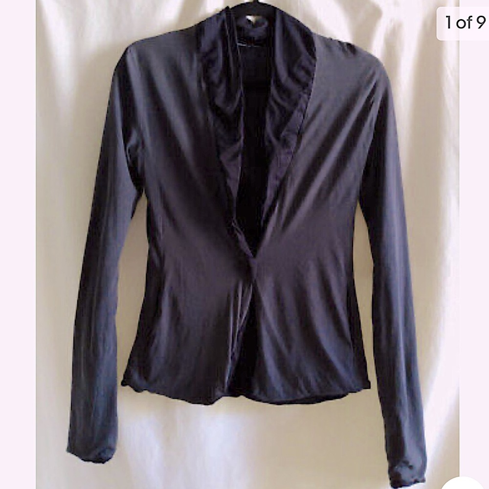 James Perse Navy/Black Lightweight Blouse/Blazer | Size 1 | Worn 2x